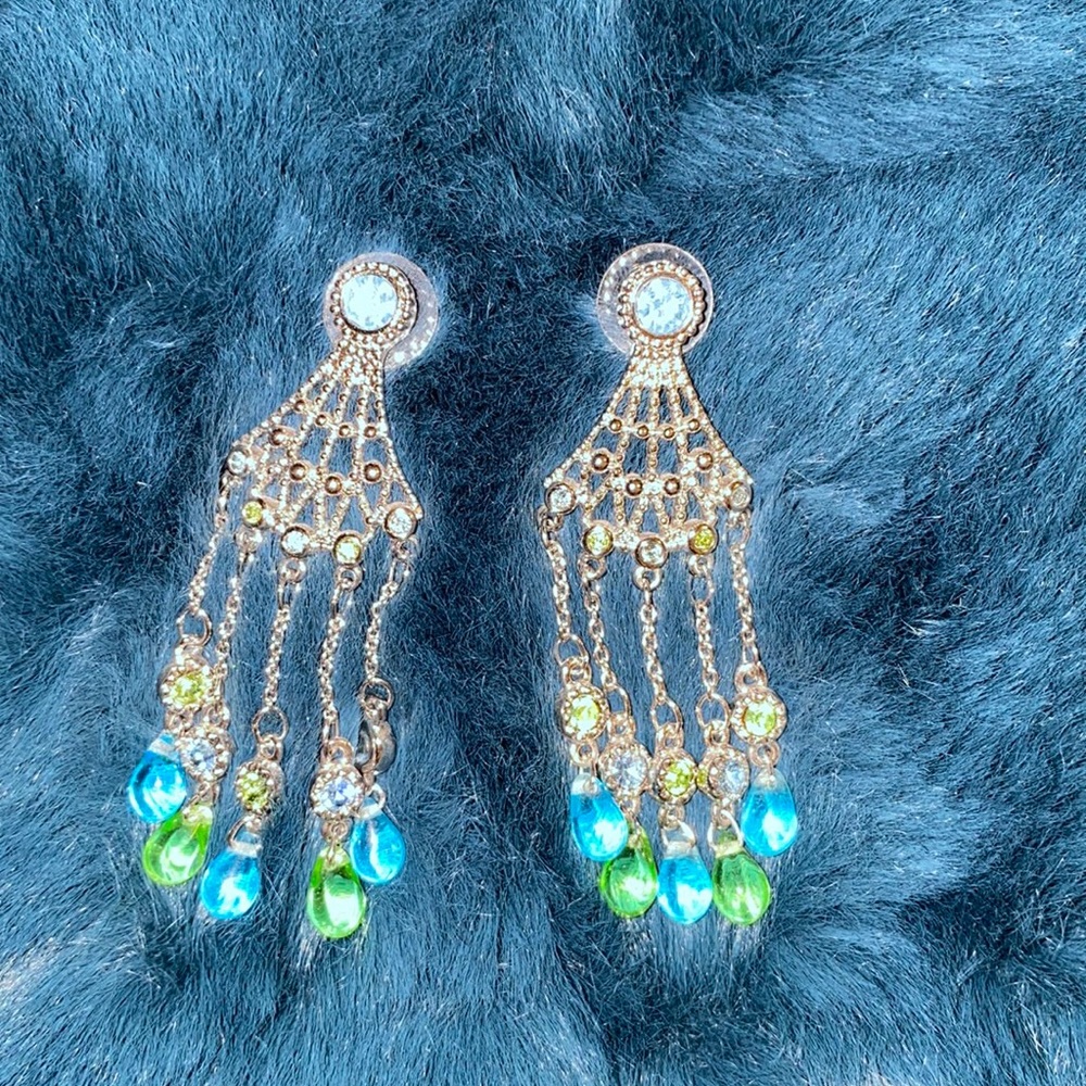 Vintage Chandelier Drop Earrings - Picture 9 of 10